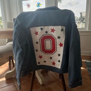 Ohio State hand painted denim jacket